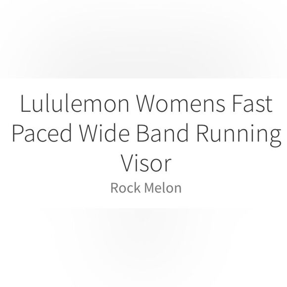 Lululemon Womens Fast Paced Wide Band Running Visor Rock Melon display picture 1